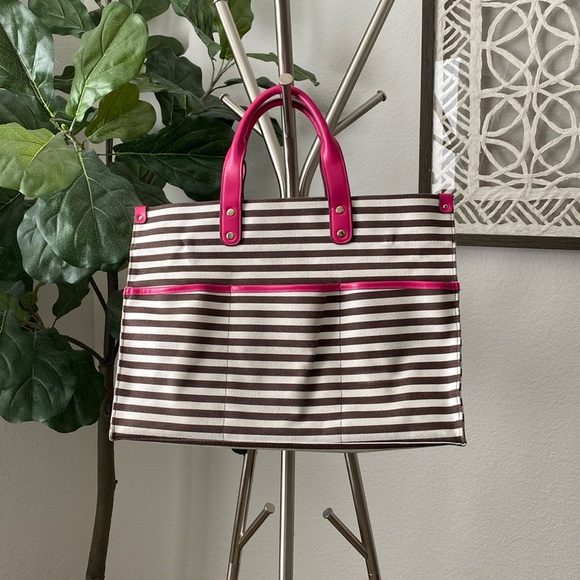 Henri Bendel | Signature Stripe + Pink Tote